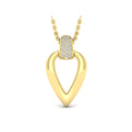 Diamond Accent Open Tear Drop Link Pendant