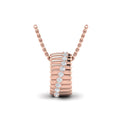 Fluted Wave Ring Pendant