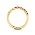 Diamond and Ruby Open Wrap Ring