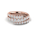 Diamond  Three Row Wrap Ring
