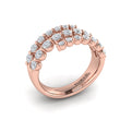 Diamond  Three Row Wrap Ring