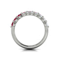 Diamond and Ruby Three Row Wrap Ring