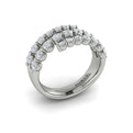 Diamond  Three Row Wrap Ring