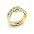 Diamond  Three Row Wrap Ring