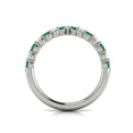 Diamond and Emerald Chevron Ring