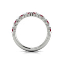 Diamond and Ruby Chevron Ring