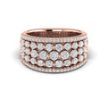 Diamond Multi-Row Statement Ring