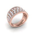 Diamond Multi-Row Statement Ring