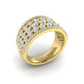Diamond Multi-Row Statement Ring