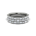 Diamond Baguette Three Row Ring