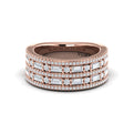 Diamond Baguette Multi-Row Ring
