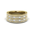 Diamond Baguette Multi-Row Ring
