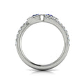 Diamond Wrapped Pear Blue Sapphire Ring