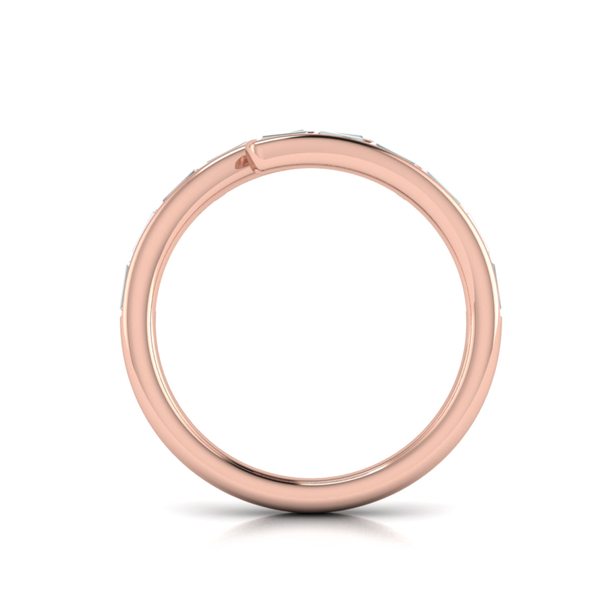 Channel Set Diamond Baguette Open Wrap Ring