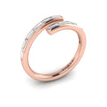 Channel Set Diamond Baguette Open Wrap Ring