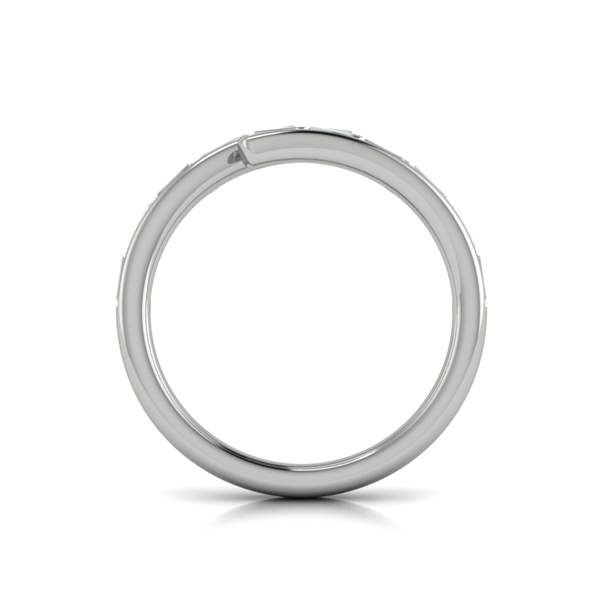 Channel Set Diamond Baguette Open Wrap Ring