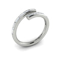Channel Set Diamond Baguette Open Wrap Ring
