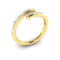 Channel Set Diamond Baguette Open Wrap Ring