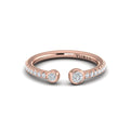 Graduating Diamond Open Ring
