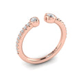 Graduating Diamond Open Ring