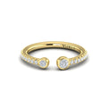 Graduating Diamond Open Ring
