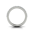 Diamond Open Three Row and Diamond Baguettes Ring