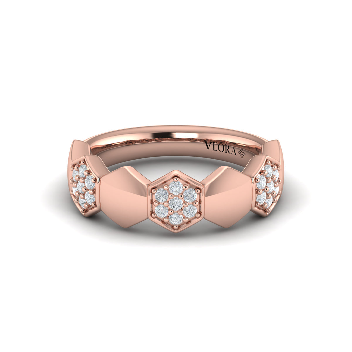 Alternating Diamond Cluster Honeycomb Ring