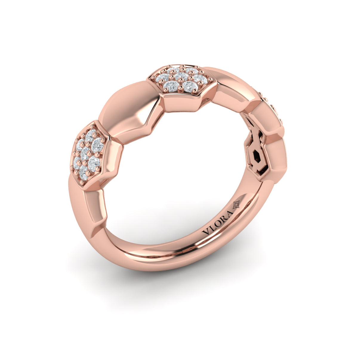 Alternating Diamond Cluster Honeycomb Ring