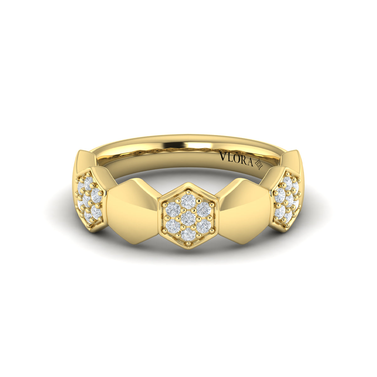 Alternating Diamond Cluster Honeycomb Ring