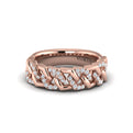 Diamond Interlaced Open Honeycomb Link Ring