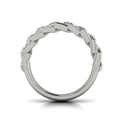Diamond Interlaced Open Honeycomb Link Ring