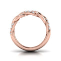 Diamond Interlacing Link Ring