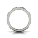 Channel Set Link with Diamonds Ring