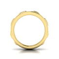 Channel Set Link with Diamonds Ring