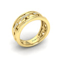 Channel Set Link with Diamonds Ring