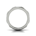 Reverse Channel Set Link with Diamonds Ring