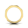 Reverse Channel Set Link with Diamonds Ring