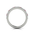 Diamond and Ruby Two Row Ring