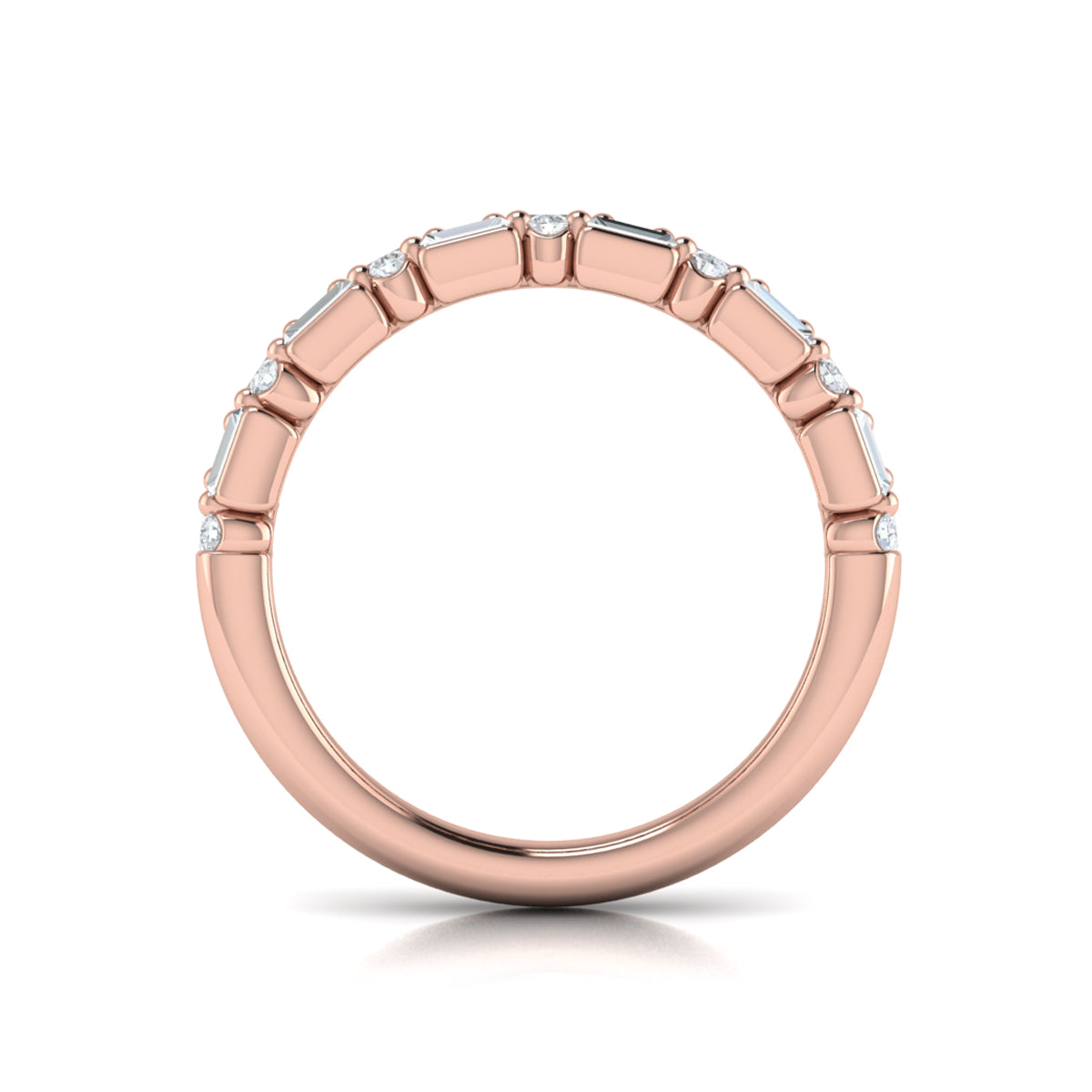 Diamond Baguette Two Row Ring