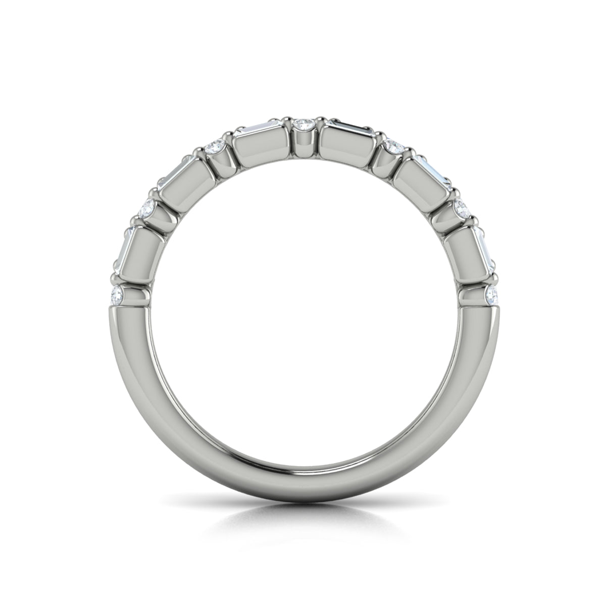Diamond Baguette Two Row Ring