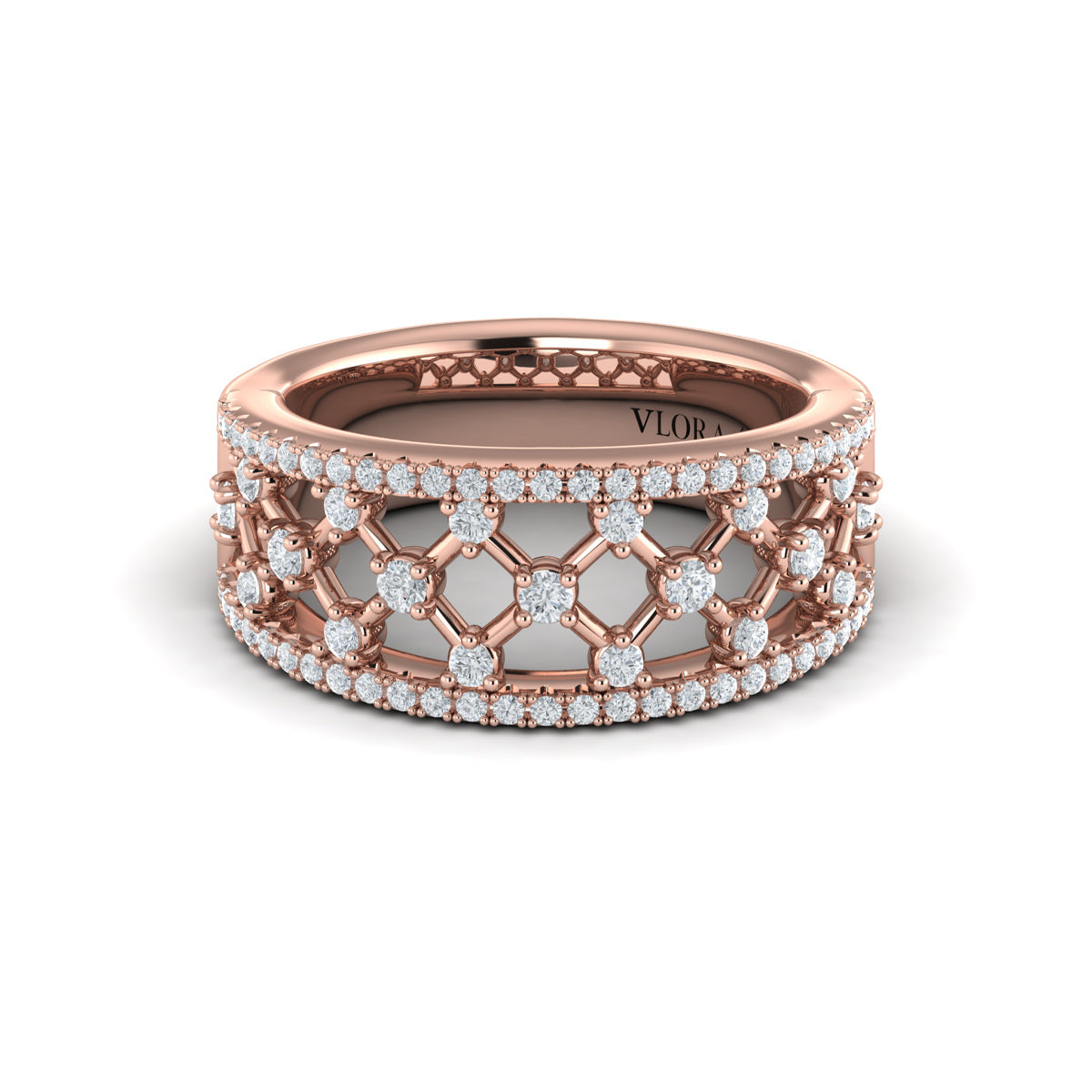 Diamond Open Weave Ring