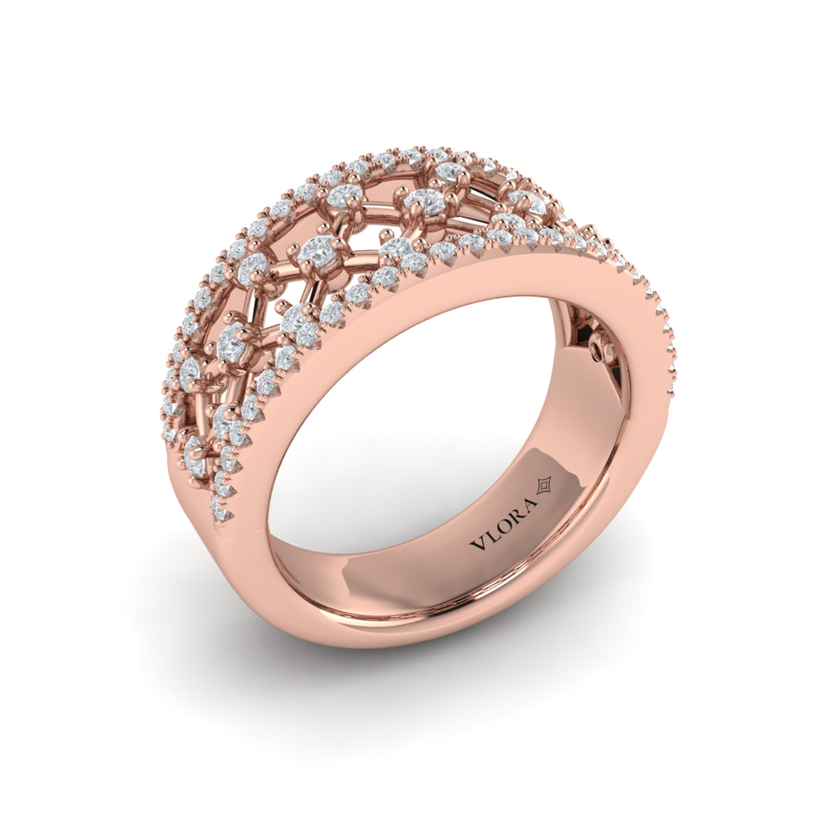 Diamond Open Weave Ring
