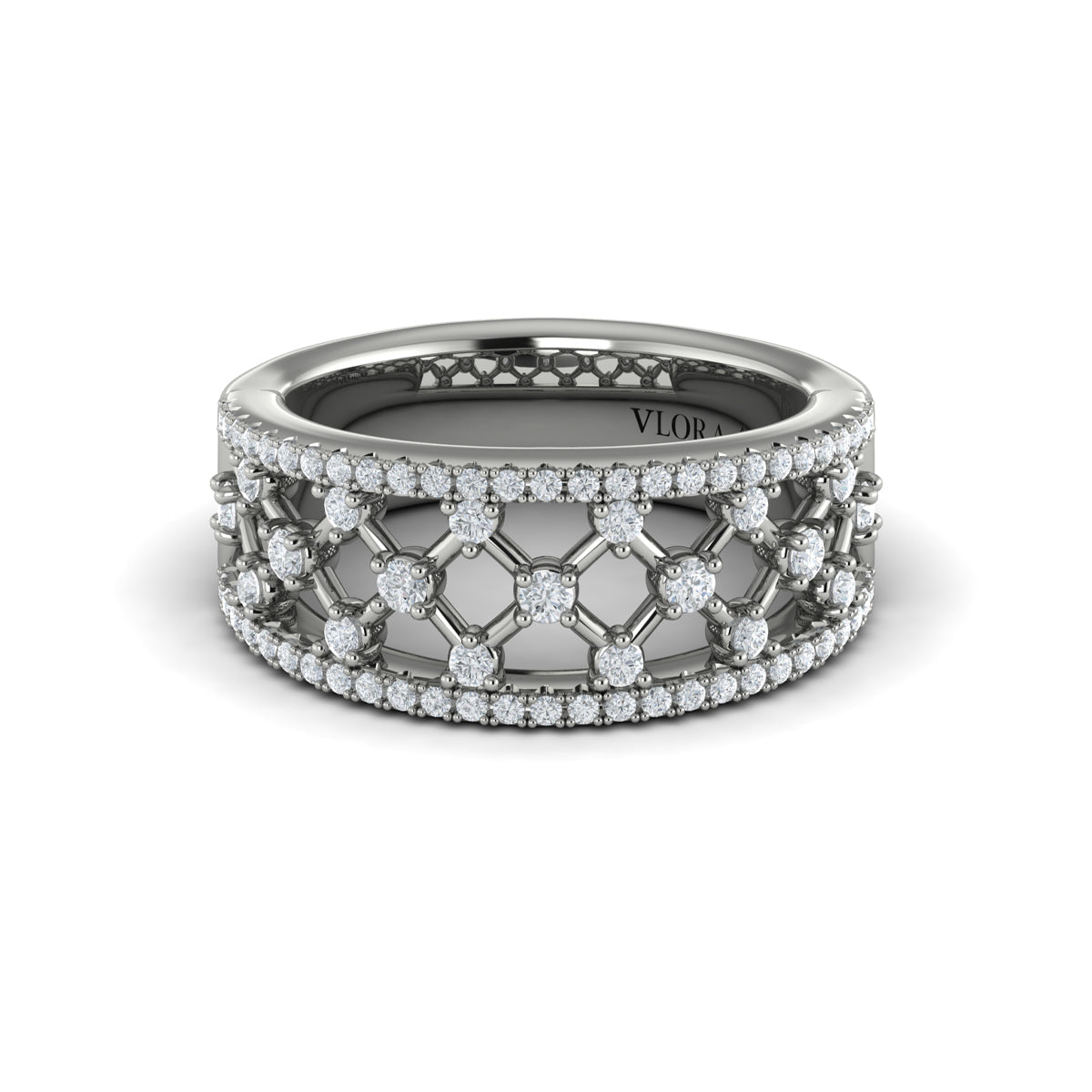 Diamond Open Weave Ring