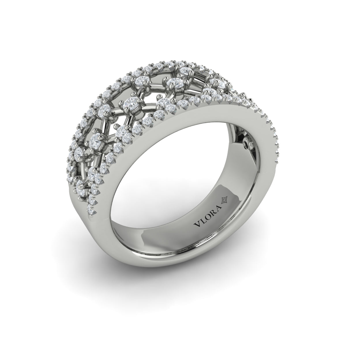 Diamond Open Weave Ring