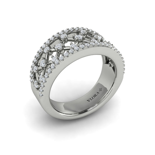 Diamond Open Weave Ring