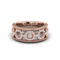 Diamond Open Honeycomb Link Ring