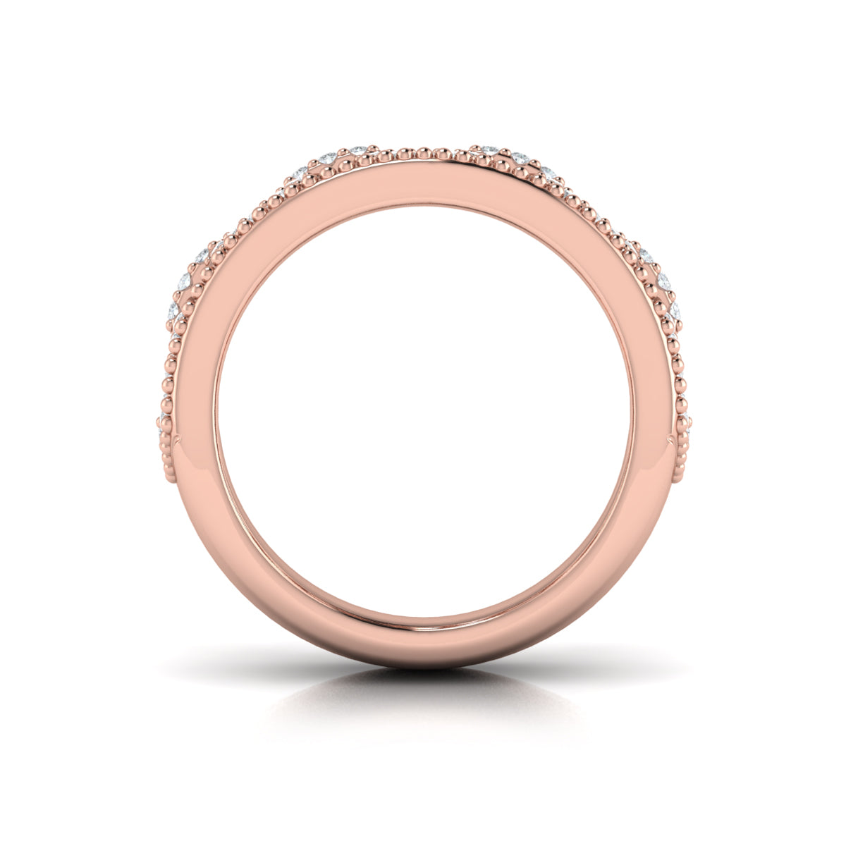 Diamond Open Honeycomb Link Ring