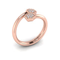 Diamond Cluster Honeycomb Wrap Ring