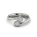 Diamond Cluster Honeycomb Wrap Ring
