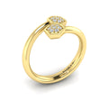 Diamond Cluster Honeycomb Wrap Ring